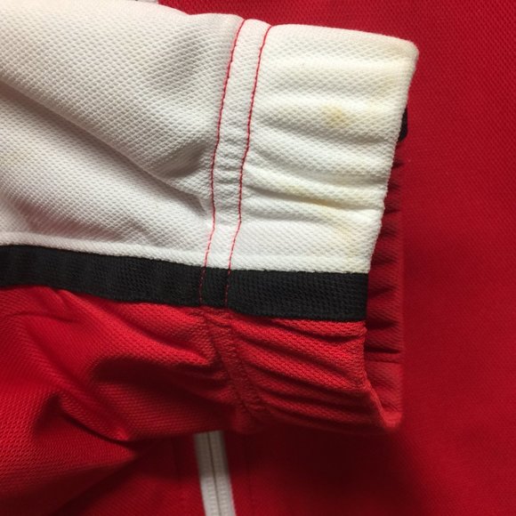 Nike Warm Up Jacket Medium Dri-Fit Red White Black - Picture 9 of 9